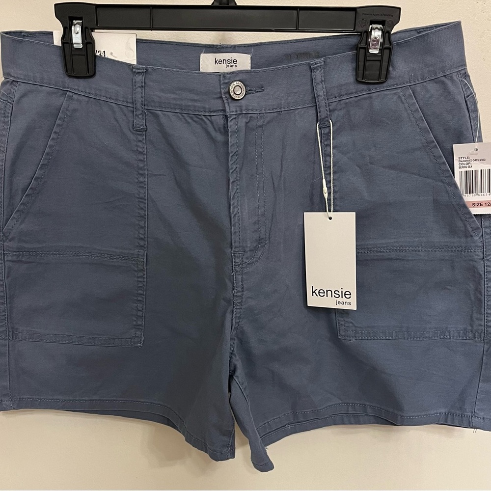 Kensie Blue Flat Front Shorts
